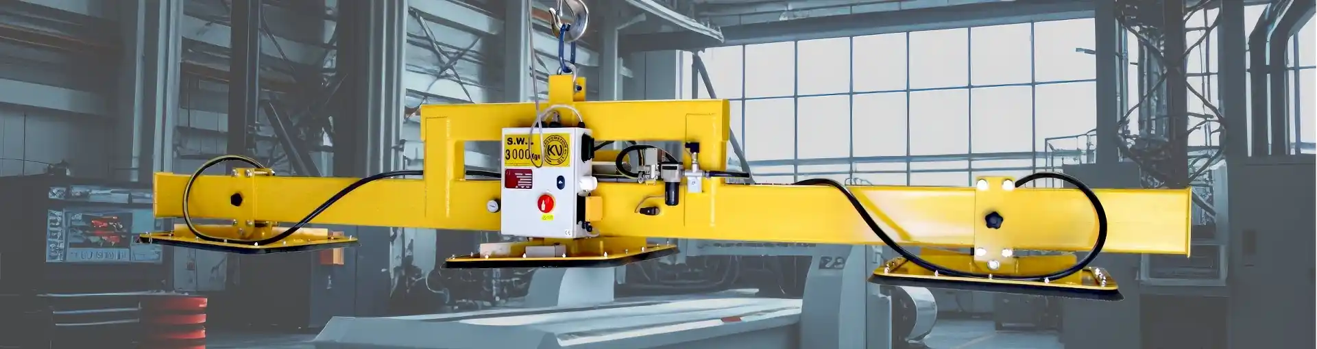 3 Tonne SWL vacuum lifter for larger metal plates